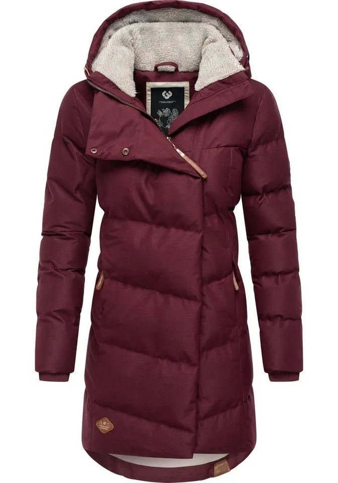 ragwear ragwear Wintermantel Pavla stylischer Winterparka mit Teddyfutter und Kapuze, Rot, – Produktbild 2 von 4