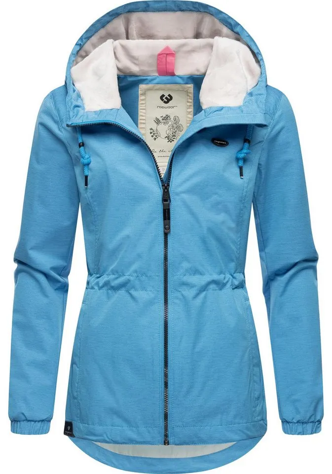ragwear ragwear Outdoorjacke Dankka Tech Stylische Damen Übergangsjacke aus wasserdichtem Material, Blau, – Produktbild 5 von 5