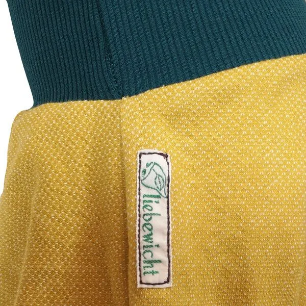 liebewicht liebewicht Yogahose Pumphose Bio Sweat verschiedene Farben nach Wahl, Gelb meliert/grün, – Produktbild 4 von 4