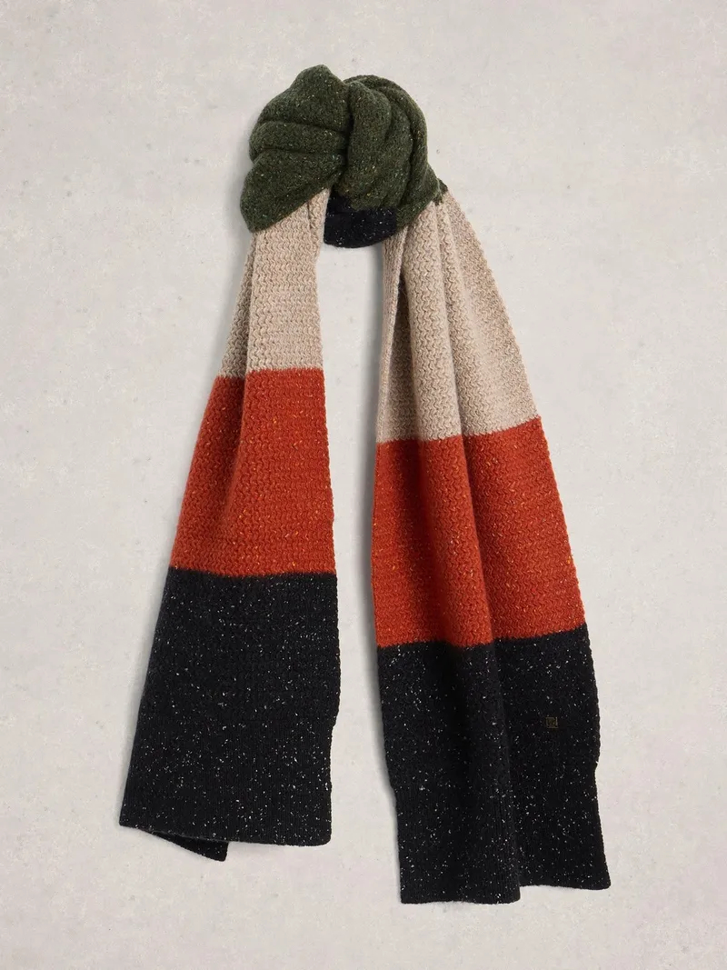 White Stuff Strickschal Charlie - Einheitsgröße, Grün multi, – Produktbild 1 von 3