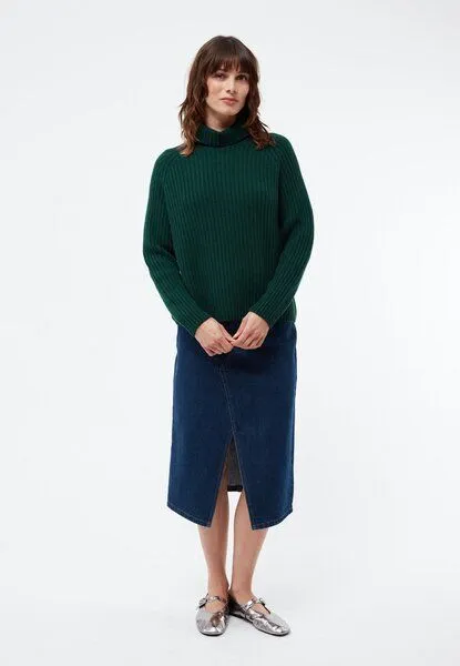 Givn Berlin Givn Berlin Strickpullover GBCASSIA mit Rollkragen aus recyceltem Wollgemisch, Bottle green, – Produktbild 2 von 4