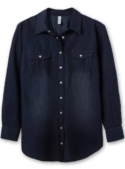 sheego Jeansbluse dark blue denim – Produktbild 1 von 1