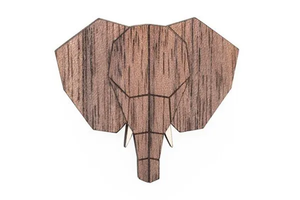 BeWooden BeWooden Brosche aus Holz Elefant – Produktbild 1 von 3