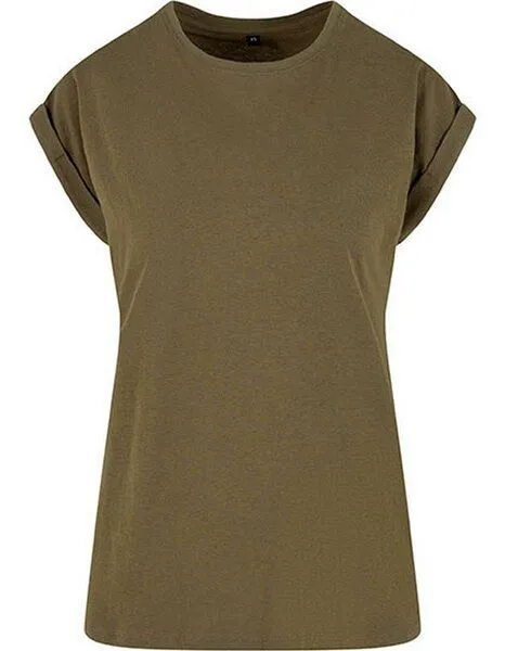 New Morning Studios New Morning Studios Ladies Extended Shoulder Tee Damen T-Shirt, Olive, – Produktbild 1 von 3