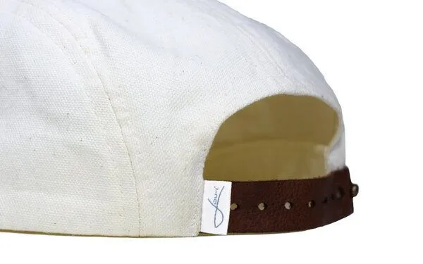 Lou-i Lou-i Canvas Cap weiß mit edlem Holzschirm - Made in Germany - Sehr bequem – Produktbild 4 von 4