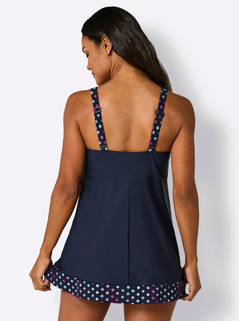 feel good Tankini-Top marine-magenta-bedruckt, Marine-magenta-bedruckt, – Produktbild 2 von 2