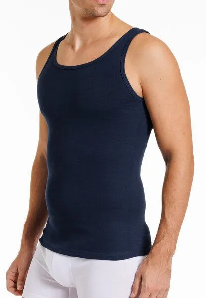 Haasis Bodywear Haasis Bodywear Herren Unterhemd Feinripp 5er Pack, Navy, – Produktbild 2 von 4