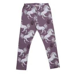 Walkiddy Leggings Lila Pferde-Allover Bio-Baumwolle GOTS – Walkiddy – Produktbild 1 von 1