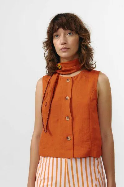 SUITE13LAB Suite13lab Ärmelloses Damentop FUJI, Henna(orange), – Produktbild 1 von 2