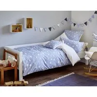 Cotonea Cotonea Bio Satin-Kinderbettwäsche Schäfchen, Design: schäfchen (blau), – Produktbild 1 von 1