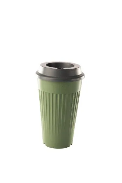 reMAIN reMAIN MAINcup - 4 St. nachhaltige Mehrweg-Trinkbecher 400 ml aus recyceltem Kunststoff – Bruchfest, Spülmaschinenfest & Stapelbar – Perfekt für Cocktails, Kinder, Gastro & Outdoor, Olivgrün, – Produktbild 4 von 4