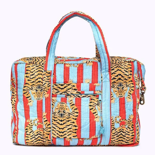 KIKOONI KIKOONI handgefertigte große Reisetasche TRAVELER BAG, Poppy tiger funky, – Produktbild 4 von 4