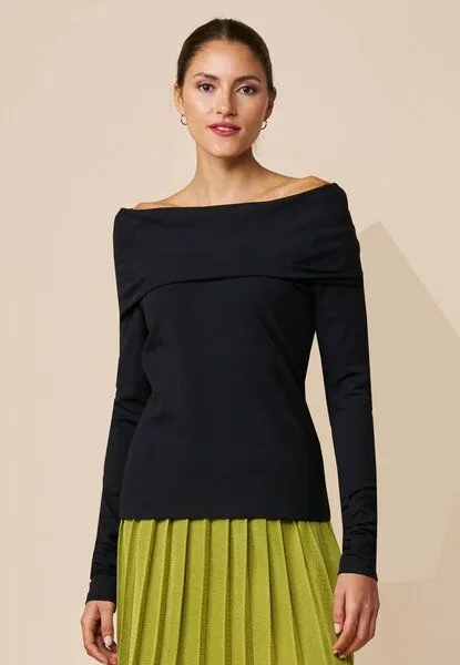 LANA Organic LANA Organic Shirt, Modell Danica, Schwarz, – Produktbild 1 von 4