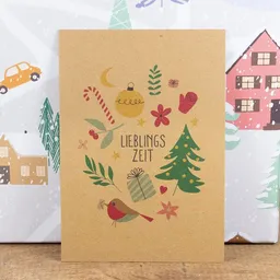 Bow & Hummingbird Bow & Hummingbird Postkarte Lieblingszeit, wahlweise mit Briefumschlag – Produktbild 1 von 1
