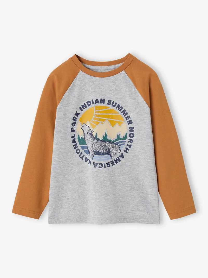 Vertbaudet Jungen Langarmshirt, Pekannuss, – Produktbild 1 von 2