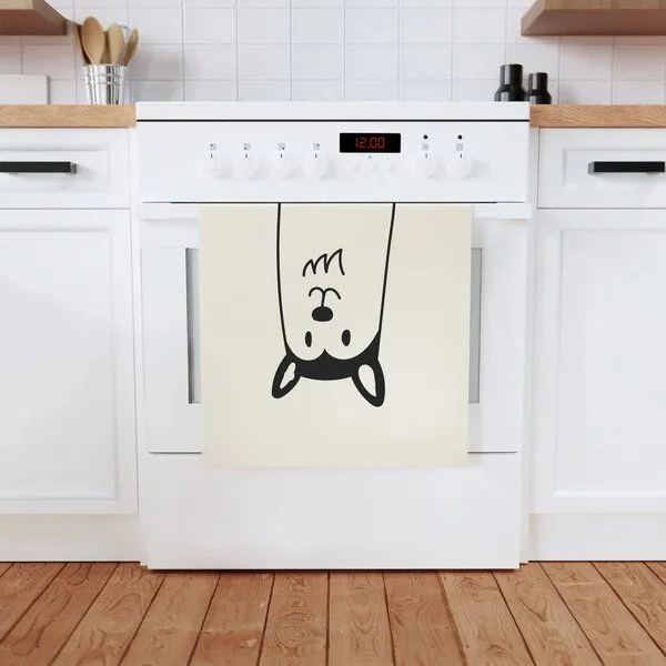 PepMelon Husky Hund Geschirrtuch, 50 x 70 cm, Bio-Baumwolle – Produktbild 3 von 4