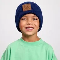 Affenzahn Affenzahn Kinder Mütze Beanie Merinowolle, Bär (blau), – Produktbild 1 von 1