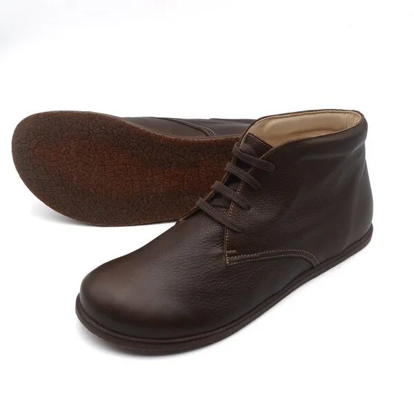 Pololo Pololo knöchelhoher Barfußschuh Dublin, pflanzlich gegerbtes Leder, Braun, – Produktbild 3 von 4