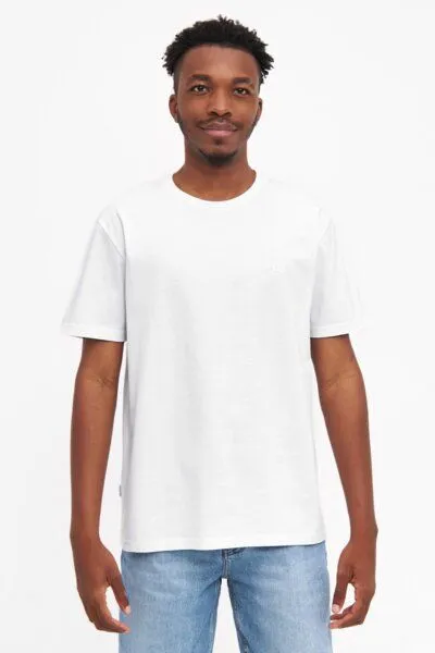 Natural Vibes T-Shirt Natural Vibes Bio GOTS | NV Logo T-Shirt | Weißes T-Shirt | Herren Damen T-Shirt – Produktbild 2 von 4