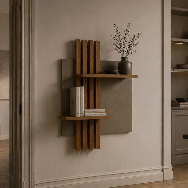 Living Oak Living Oak Wandregal Eiche No.05, Lichtgrau, – Produktbild 1 von 4