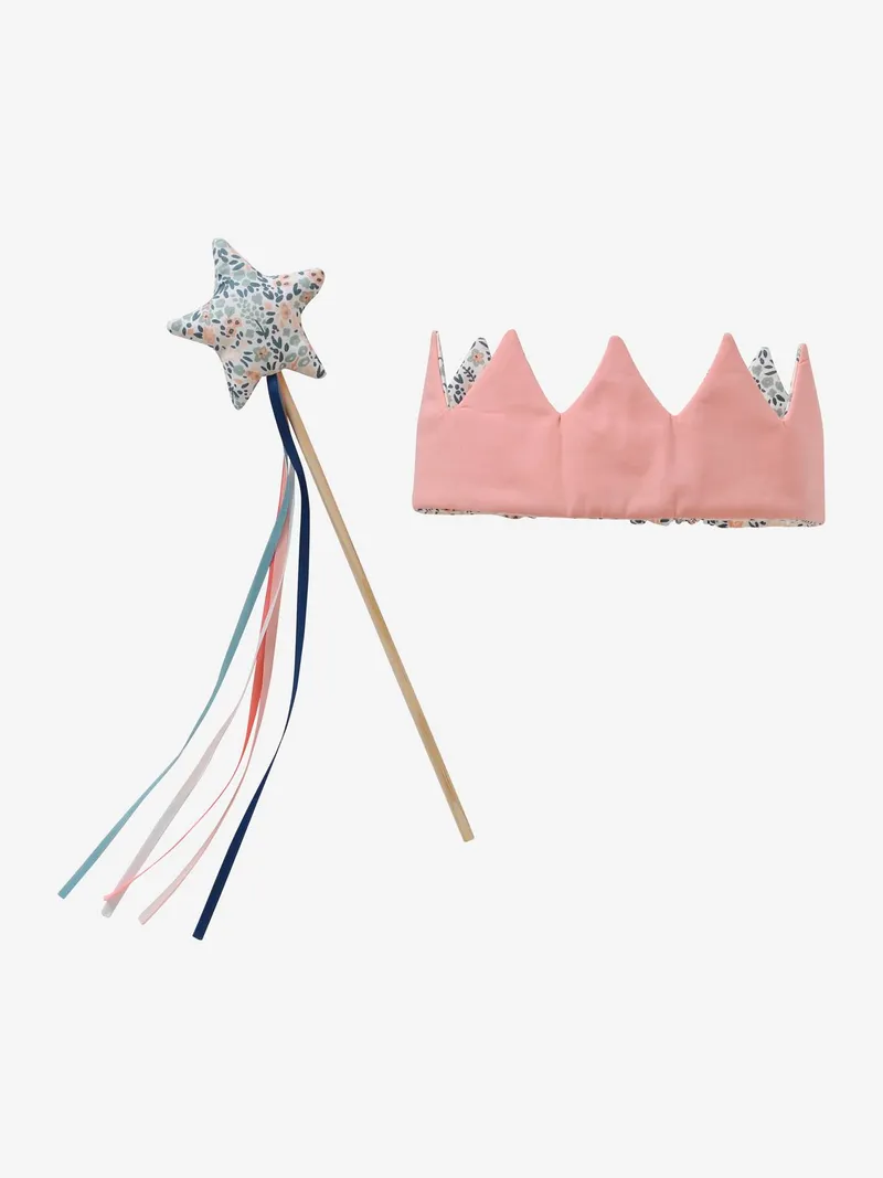 Vertbaudet Kinder Kostüm-Set, Rosa/mehrfarbig bedruckt, – Produktbild 2 von 2