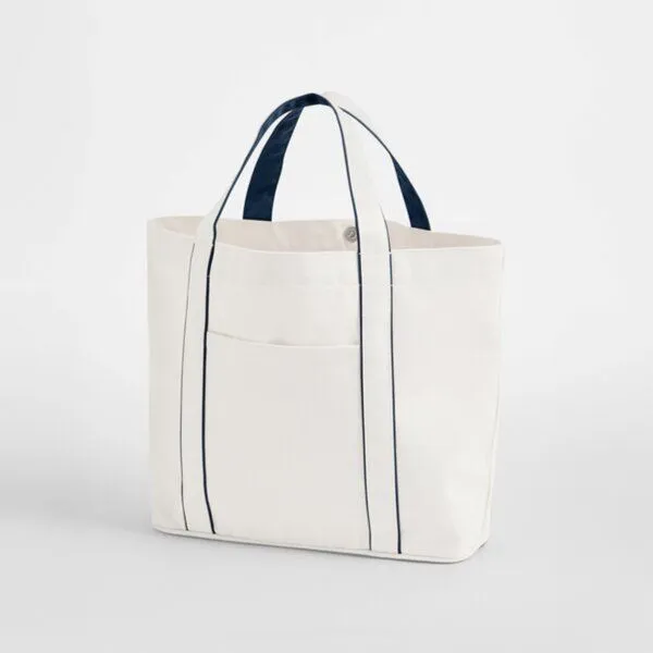 Westford Mill Westford Mill Tragetasche 30 x 27 x 12 cm zweifarbig, Weiss (soft) / navy (french), – Produktbild 1 von 2