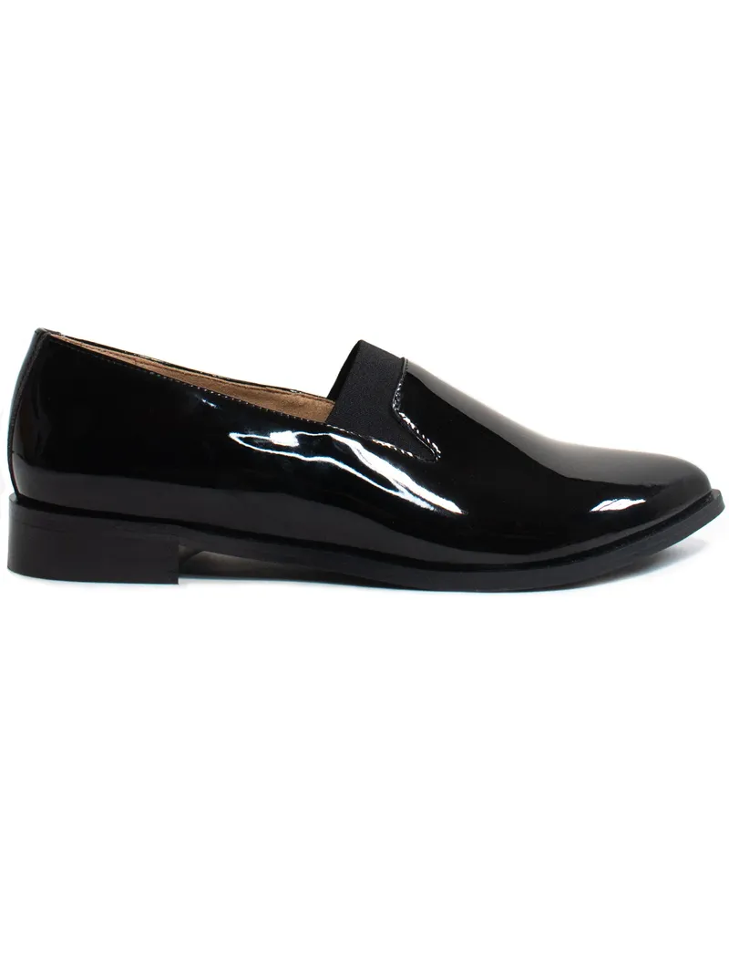 Will's Vegan Store Will's Vegan Store Damen vegan Derby Loafer Lack Schwarz, Schwarz, – Produktbild 2 von 2