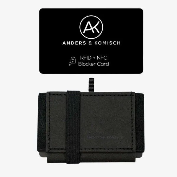 ANDERS & KOMISCH ANDERS & KOMISCH MINI DELUXE Slim Wallet mit RFID Schutz und Münzfach, Schwarz, – Produktbild 1 von 4