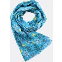 Djian Djian Schal aus 100% Bio-Baumwolle – Fine Flowers, Blau, – Produktbild 1 von 1