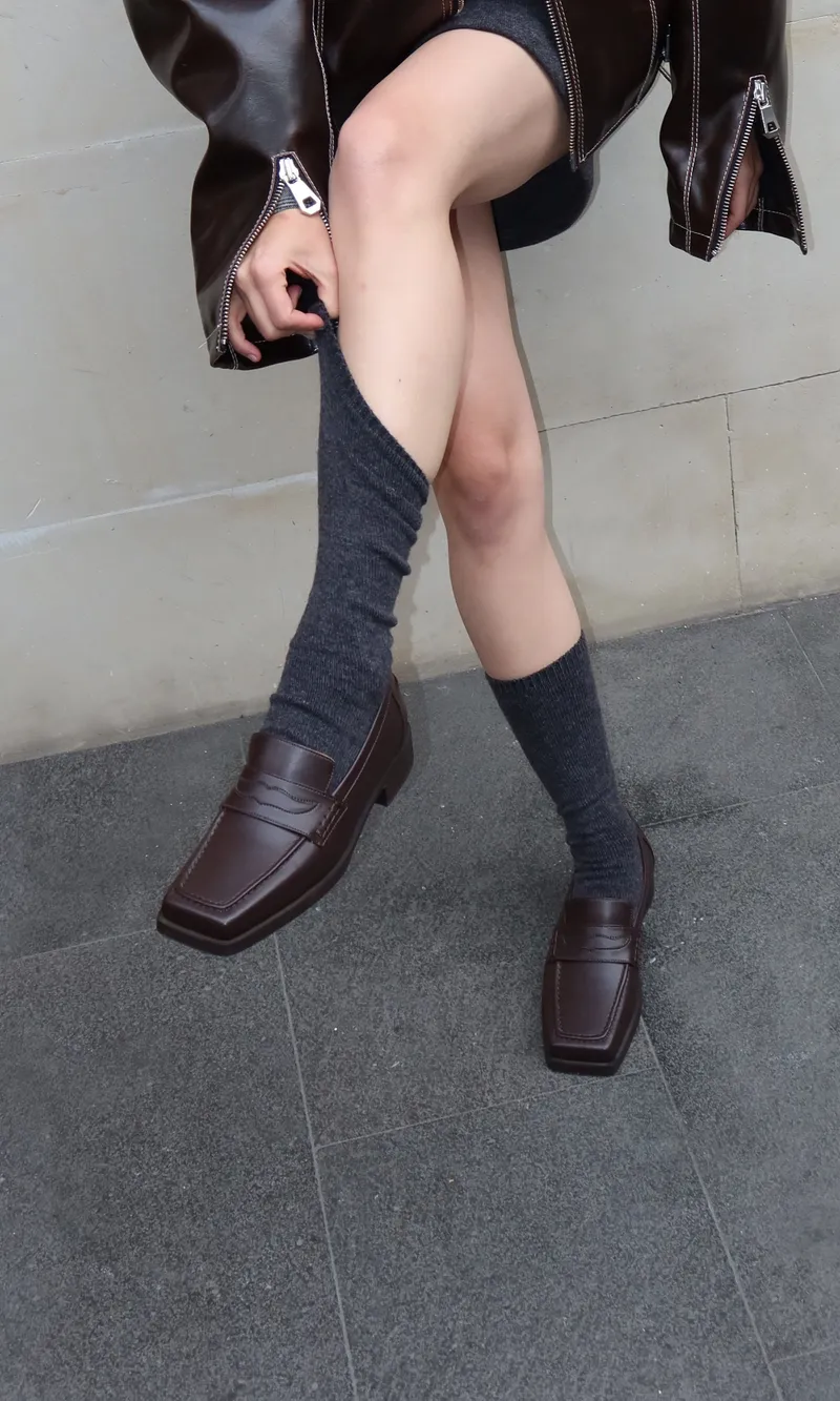 Prev Prev Damen vegan Loafer Joan Brownie, Dunkelbraun, – Produktbild 1 von 2