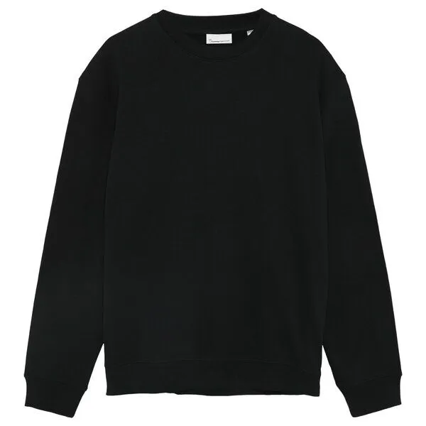 KnowledgeCotton Apparel KnowledgeCotton Apparel Sweatshirt Relaxed crew neck, Black jet, – Produktbild 1 von 3