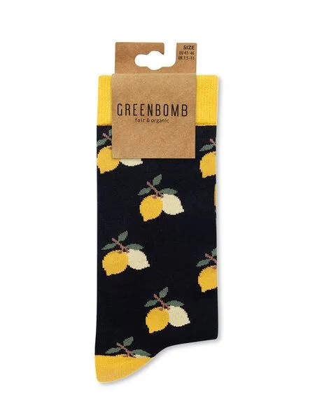 GreenBomb GREENBOMB Socken Lemons Black – Produktbild 2 von 2
