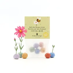 Die Stadtgärtner Die Stadtgärtner 5 bunte Blumenmurmeln im Tütchen mit Wildblumensaatgut | Als Dankeschön, Gastgeschenk & kleine Grüße für Gärtner – Produktbild 1 von 1