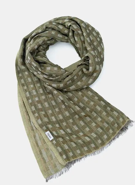 Djian Djian LINEA Schal - Baumwolle (kbA), Grün, – Produktbild 1 von 2