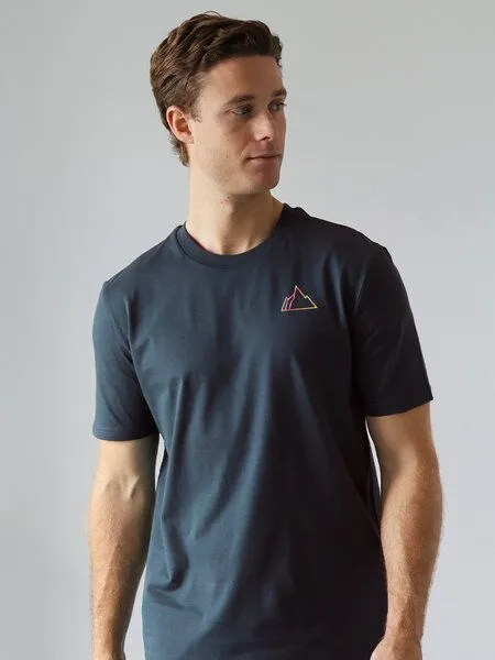 Kultgut Kultgut Artdesign - Biofair - Vegan Klassik Shirt /Little Faded Mountain, Inkgrey, – Produktbild 2 von 4