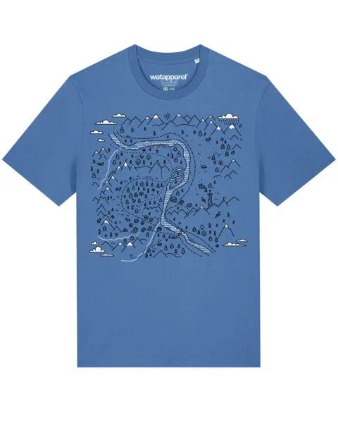 watapparel watapparel T-Shirt Unisex Landschaft, Bright blue, – Produktbild 1 von 3