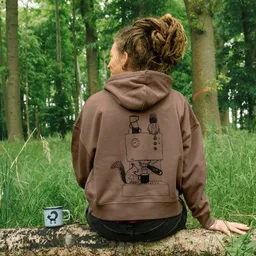 Cmig Cmig Damen Hoodie Kaffee-Hörnchen für Espressoliebhaber in mocha braun – Produktbild 1 von 1