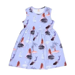 Walkiddy Kinderkleid GOTS zertifiziert, lila, Meerjungfrau-Allover, 95% Bio-Baumwolle, Kurzarm, weich – Walkiddy – Produktbild 1 von 1
