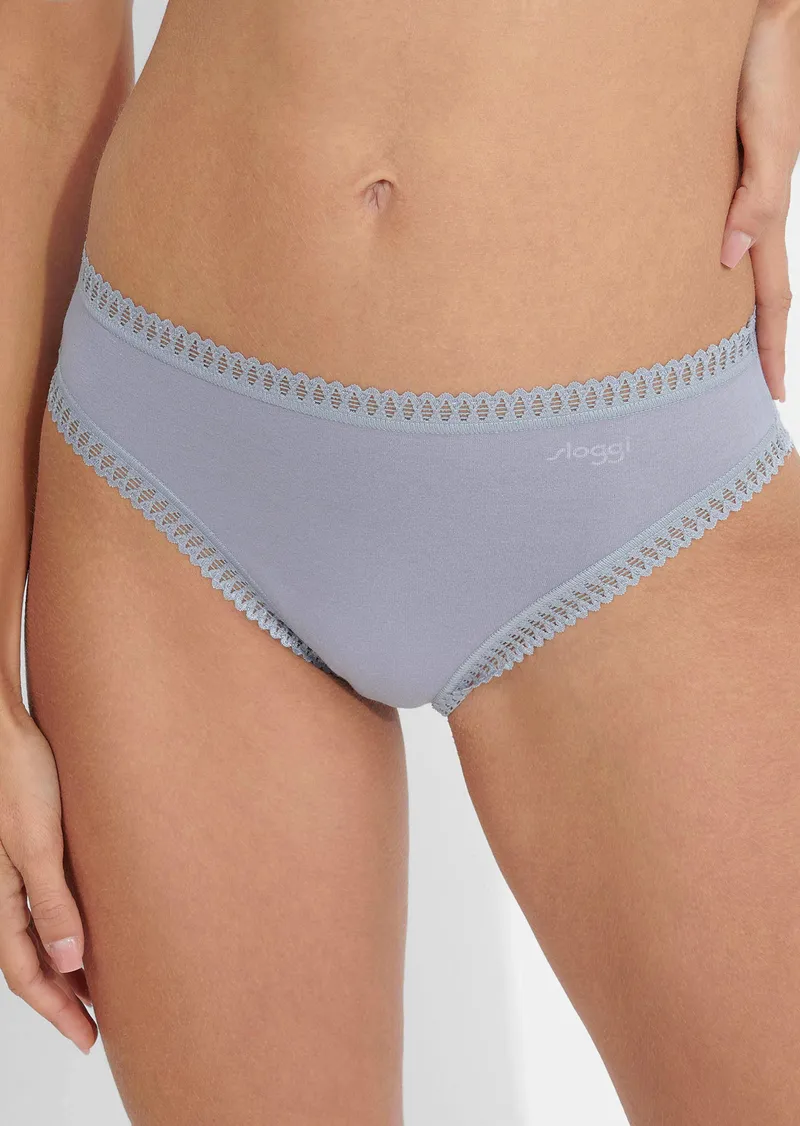 Sloggi Jazzpant im 3er-Pack aus Baumwolle - petrol / grau / gemustert - Gr. L von Goldner Fashion, Türkis, – Produktbild 2 von 3