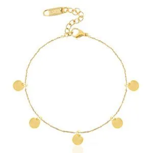 ELEKTROPULLI ELEKTROPULLI Feines Münzen Armband, Gold, – Produktbild 2 von 3