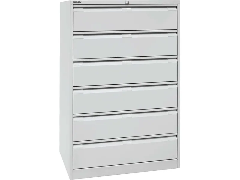 Bisley Bisley Karteischrank "DF 6" dreibahnig, 6 Schubladen, DIN A5, reinweiß – Produktbild 1 von 1