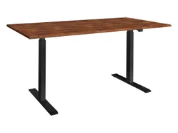 Memo memo Höhenverstellbarer Schreibtisch "ON" schwarz, Robinie massiv, B 100 x T 60 cm – Produktbild 1 von 1