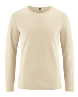 HempAge Hempage Herren vegan Langärmliges Klassisches Gobi Shirt In Beige – Produktbild 1 von 1