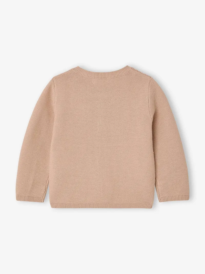 Vertbaudet Baby Strickjacke Herz BASIC, Beige, – Produktbild 4 von 4