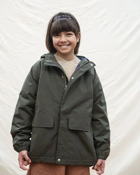 MATONA MATONA Gefütterte Jacke für Kinder aus gewachster Bio-Baumwolle / Padded Jacket, Grün, – Produktbild 1 von 3