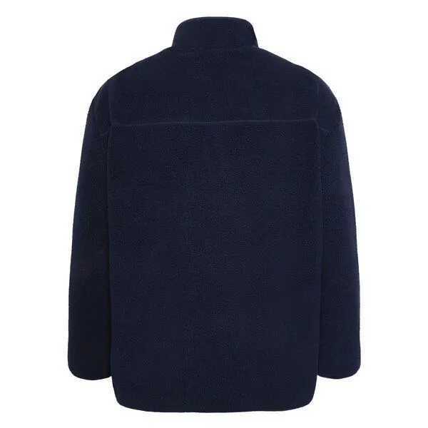KnowledgeCotton Apparel KnowledgeCotton Apparel Lockere Fleecejacke mit Reißverschluss - recycelt - GRS/Vegan, Blau (night sky), – Produktbild 3 von 3
