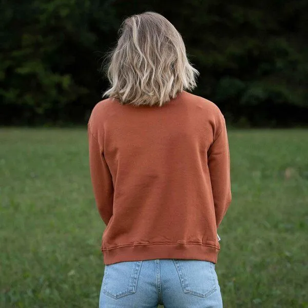 Vresh Clothing Vresh Clothing Vrancesca - Sweater aus Biobaumwolle, Rost, – Produktbild 2 von 4