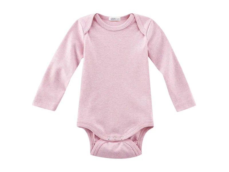 Living Crafts Living Crafts Baby Body Langarm Bio-Baumwolle rosa-melange Gr. 50/56, Rosa, – Produktbild 1 von 2