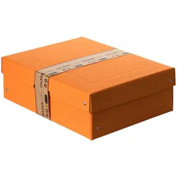 Falken Falken Aufbewahrungsbox "PURE Box" Pastell, DIN A4, 100 mm Höhe, orange – Produktbild 1 von 1