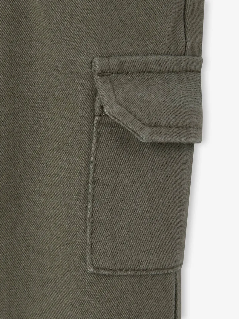 Vertbaudet Vertbaudet Baby Cargohose mit Dehnbund, Olivgrün, – Produktbild 2 von 2